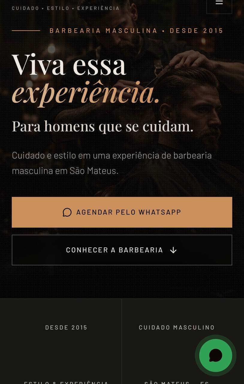 Landing page entregue para o segmento de Beleza e cuidado